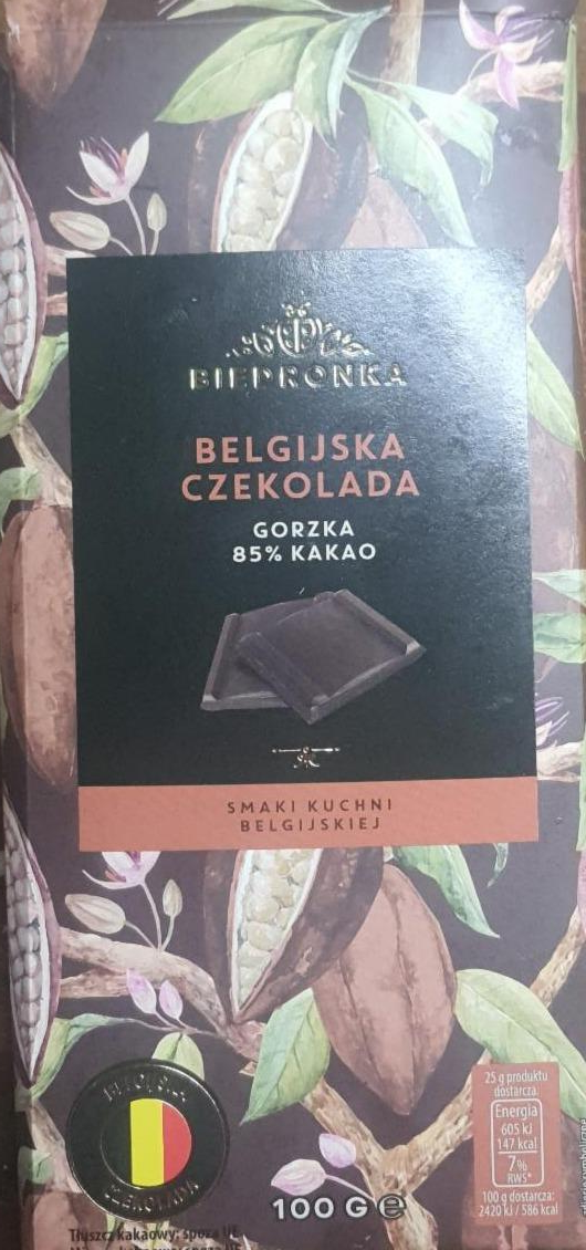 Fotografie - Belgijska czekolada gorzka 85% kakao Biedronka