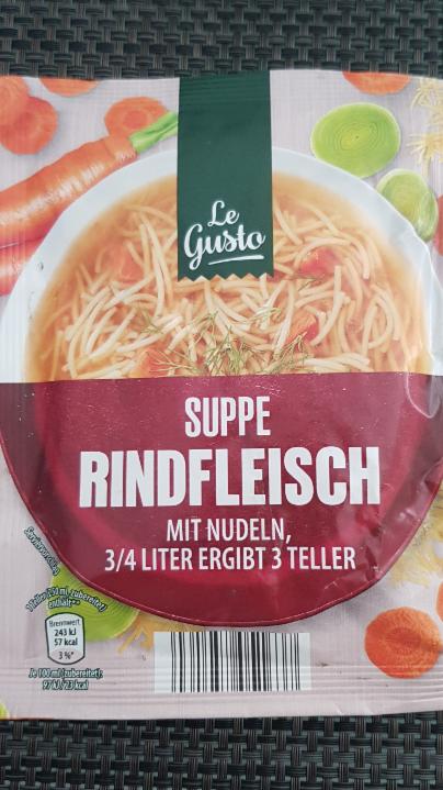 Fotografie - Rindfleisch Suppe mit Nudeln Le Gusto