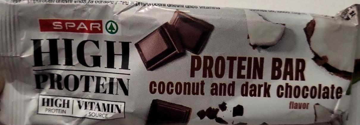 Fotografie - Protein bar coconut and dark chocolate Spar