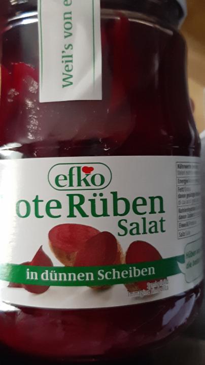 Fotografie - Rote Rüben Salat in dünnen Scheiben Efko