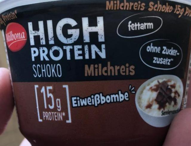 Fotografie - High protein schoko milchreis Eiweißbombe Milbona