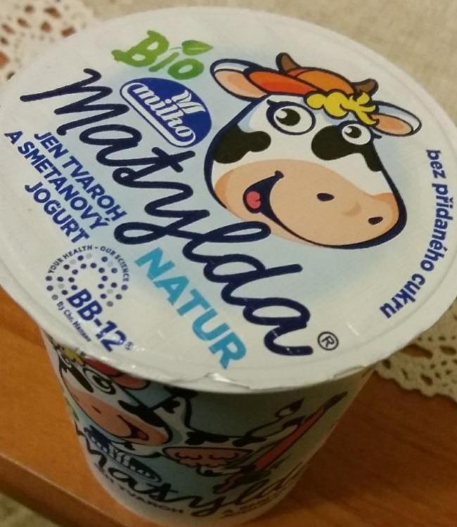 Fotografie - Bio Matylda jen tvaroh a smetanový jogurt Milko