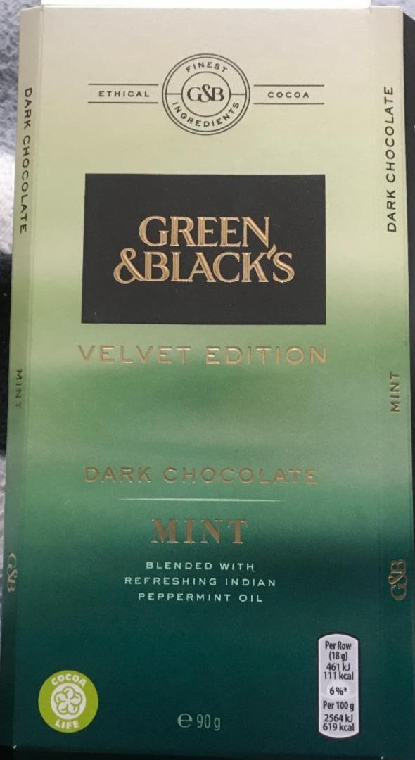 Fotografie - Velvet Edition Dark Chocolate Mint Green & Black's