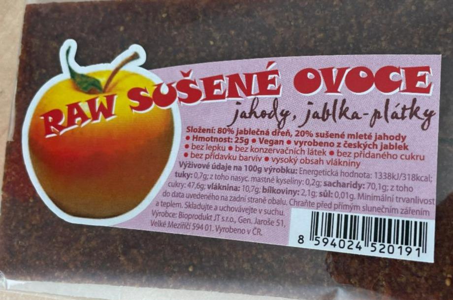 Fotografie - Raw sušené ovoce Jahody, jablka - plátky Bioprodukt JT