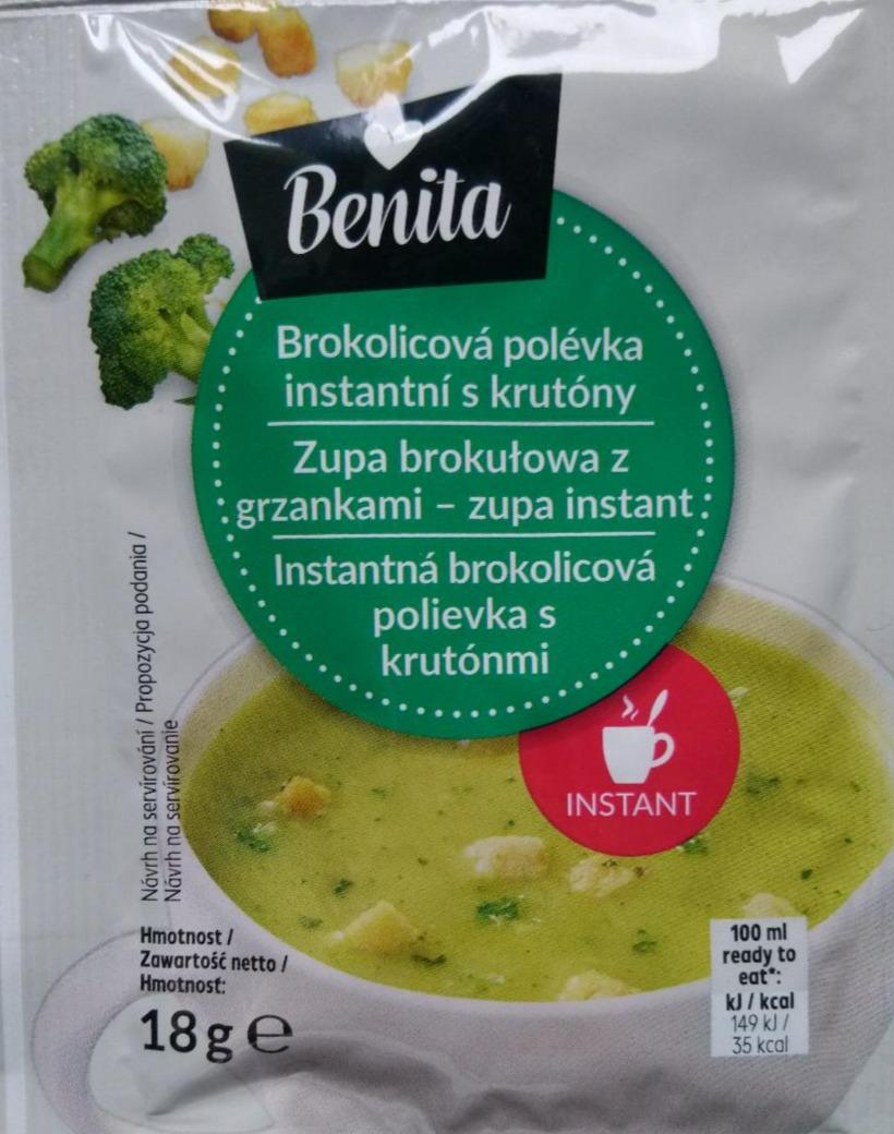 Fotografie - Brokolicová polévka instantní s krutóny Benita