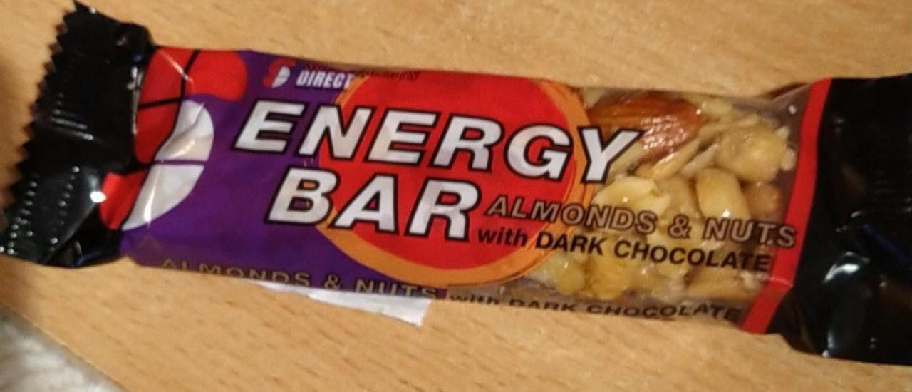 Fotografie - Energy Bar Almonds & Nuts with dark chocolate