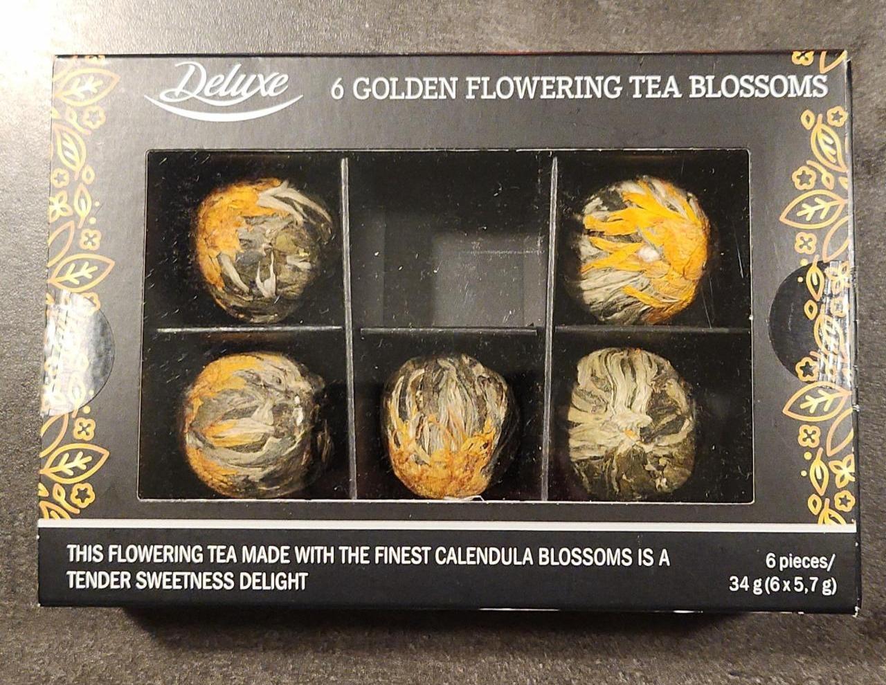 Fotografie - 6 Golden Flowering Tea Blossoms Deluxe