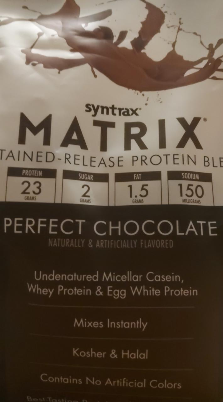 Fotografie - syntrax matrix perfect chocolate protein