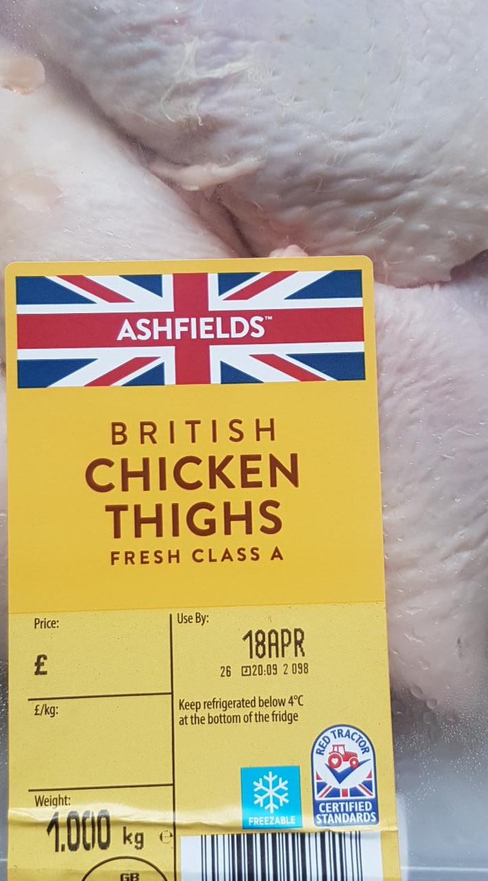 Fotografie - 100% British Chicken Thighs Ashfields