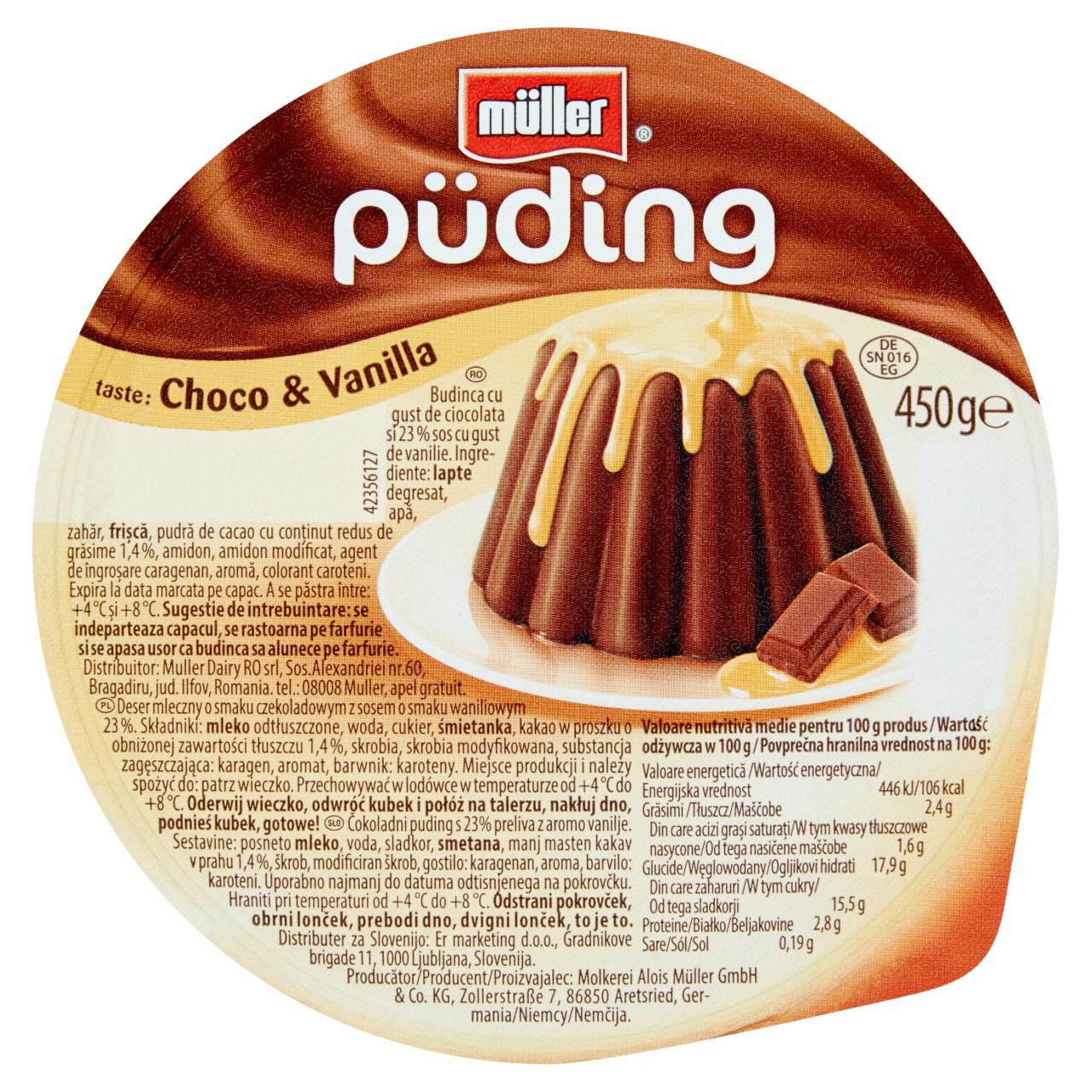 Fotografie - Müller Püding Choco & Vanilla Milk Dessert