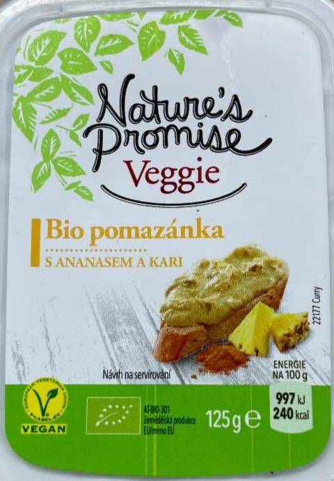 Fotografie - Veggie Bio Pomazánka s ananasem a kari Nature's Promise