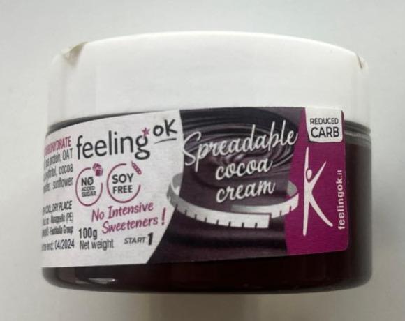 Fotografie - Spreadable cocoa cream Feeling ok