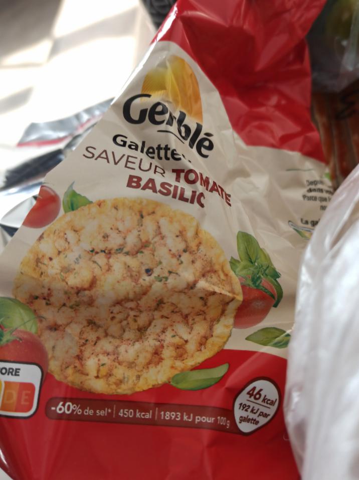 Fotografie - Gerblé gallette maïs tomate basilic