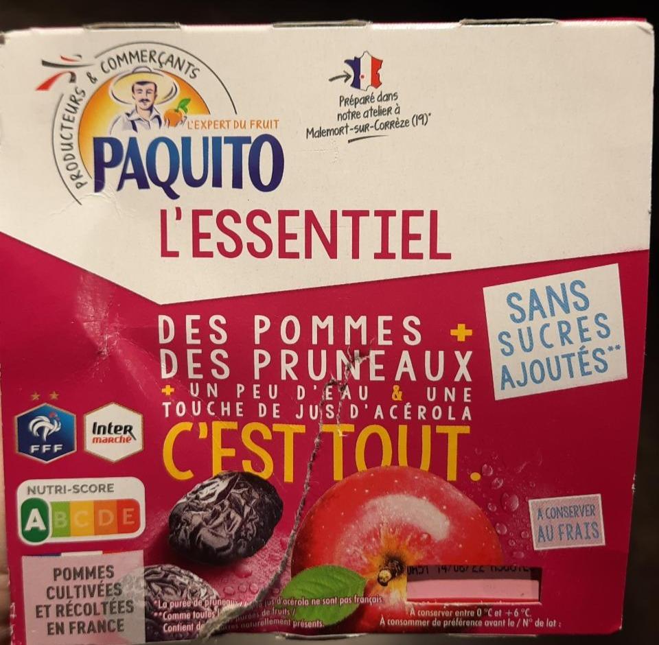 Fotografie - Dessert Fruitiers Pommes + Pruneaux sans sucres ajoutés Paquito