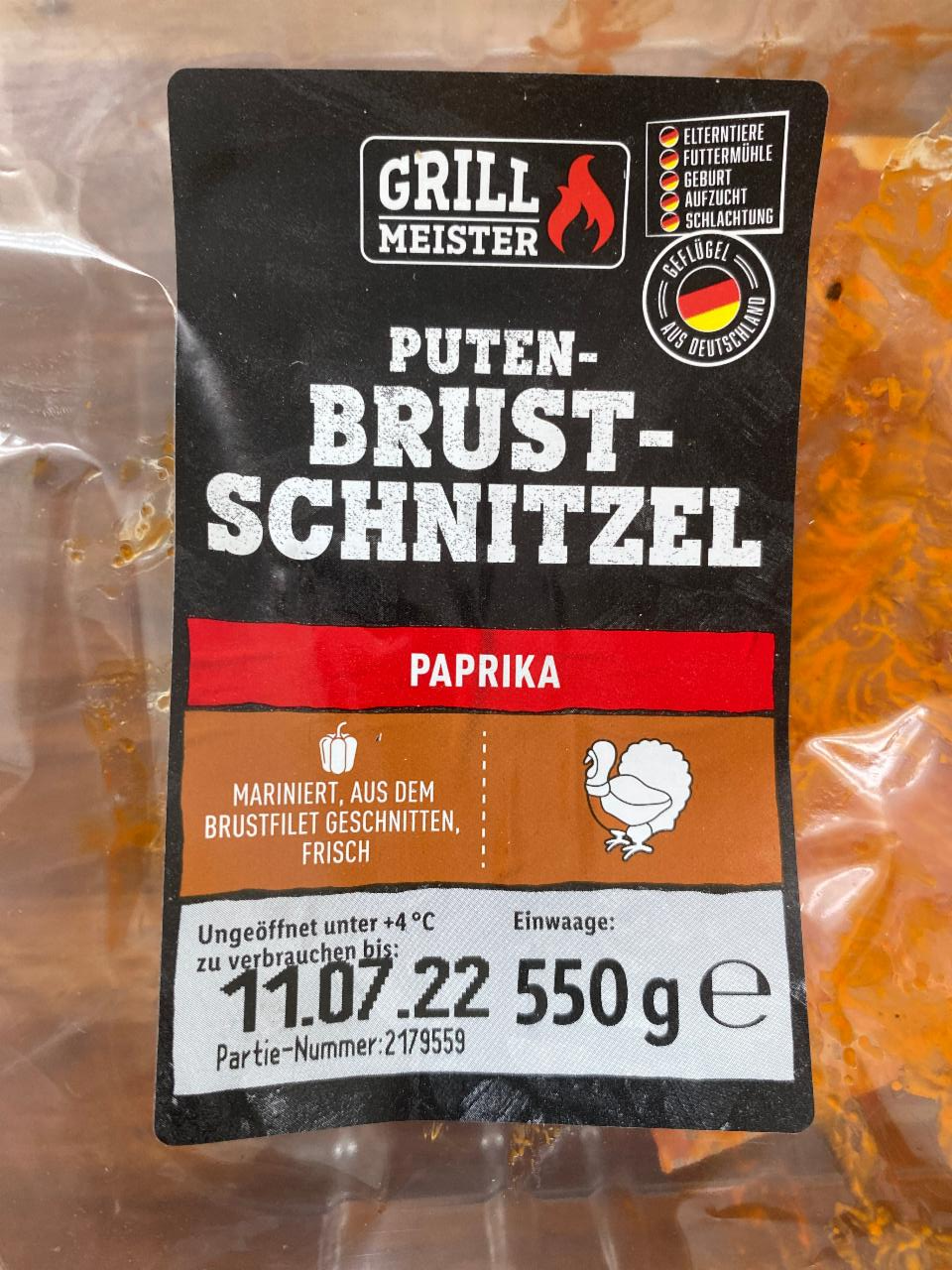 Fotografie - Puten Brust Schnitzel Paprika Grill Meister