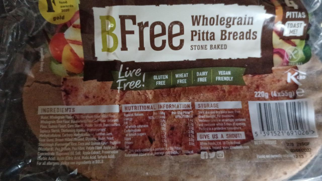 Fotografie - Wholegrain Pitta Breads Gluten Free BFree