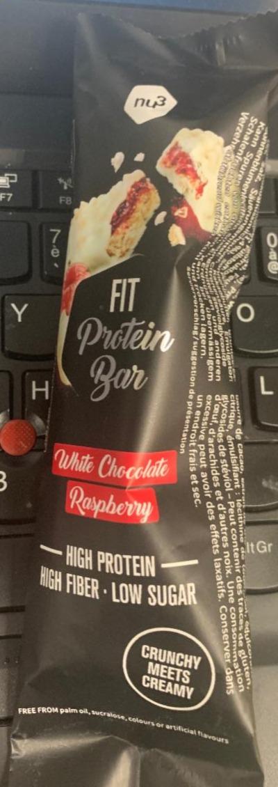 Fotografie - Fit Protein Bar White chocolate Raspberry nu3