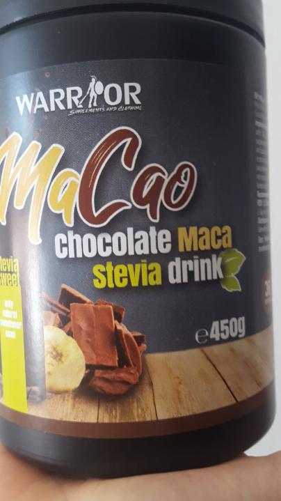 Fotografie - MaCao chocolate maca stevia drink Warrior