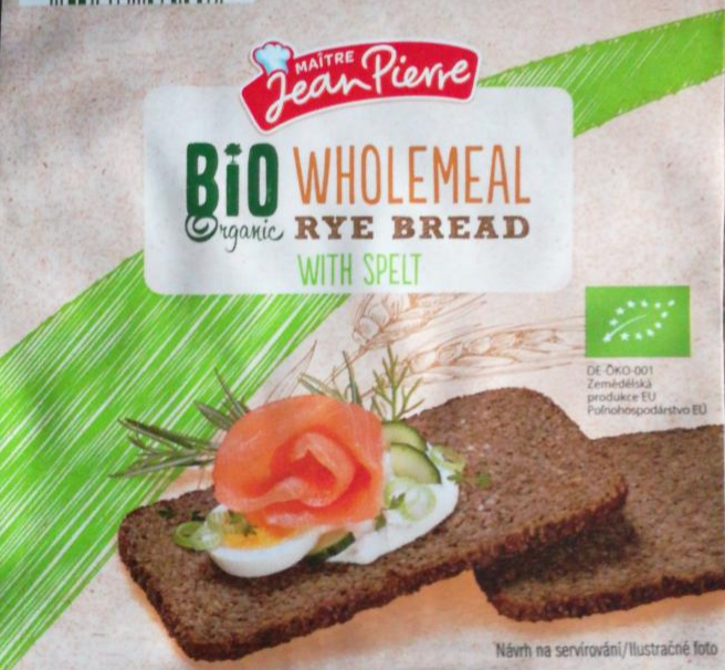 Fotografie - Bio wholemeal organic rye bread with spelt Jean Pierre