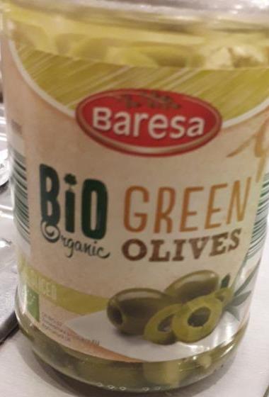 Fotografie - Bio zelené olivy krájené Baresa