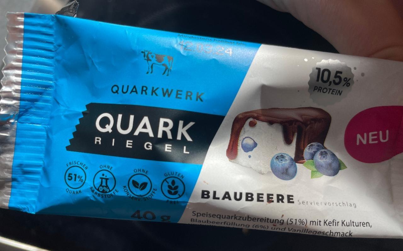 Fotografie - Quark Riegel Blaubeere Quarkwerk
