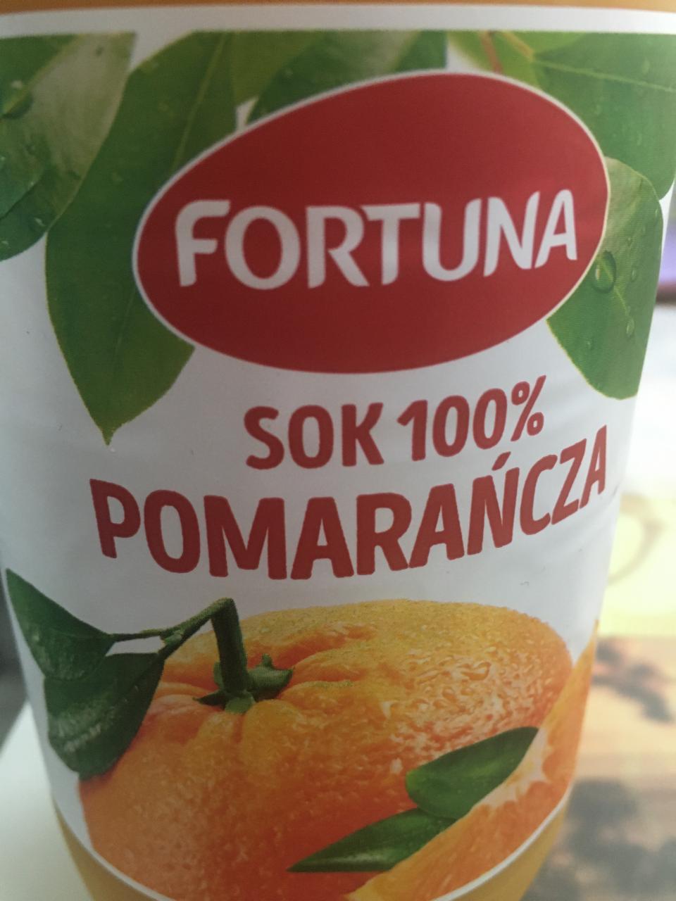 Fotografie - Sok 100% pomarańcza Fortuna