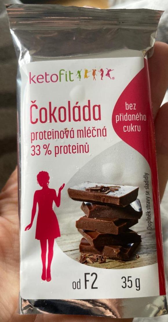 Fotografie - Čokoláda proteinová mléčná 33% proteinů KetoFit