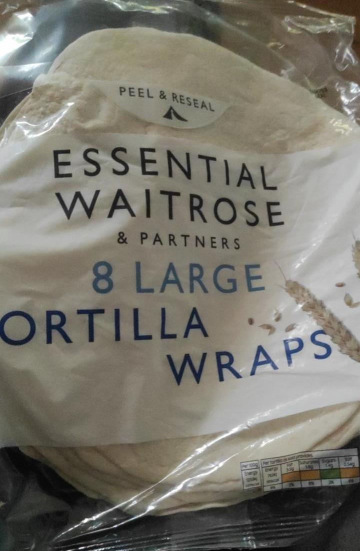Fotografie - 8 Large Tortilla Wraps Essential Waitrose & Partners