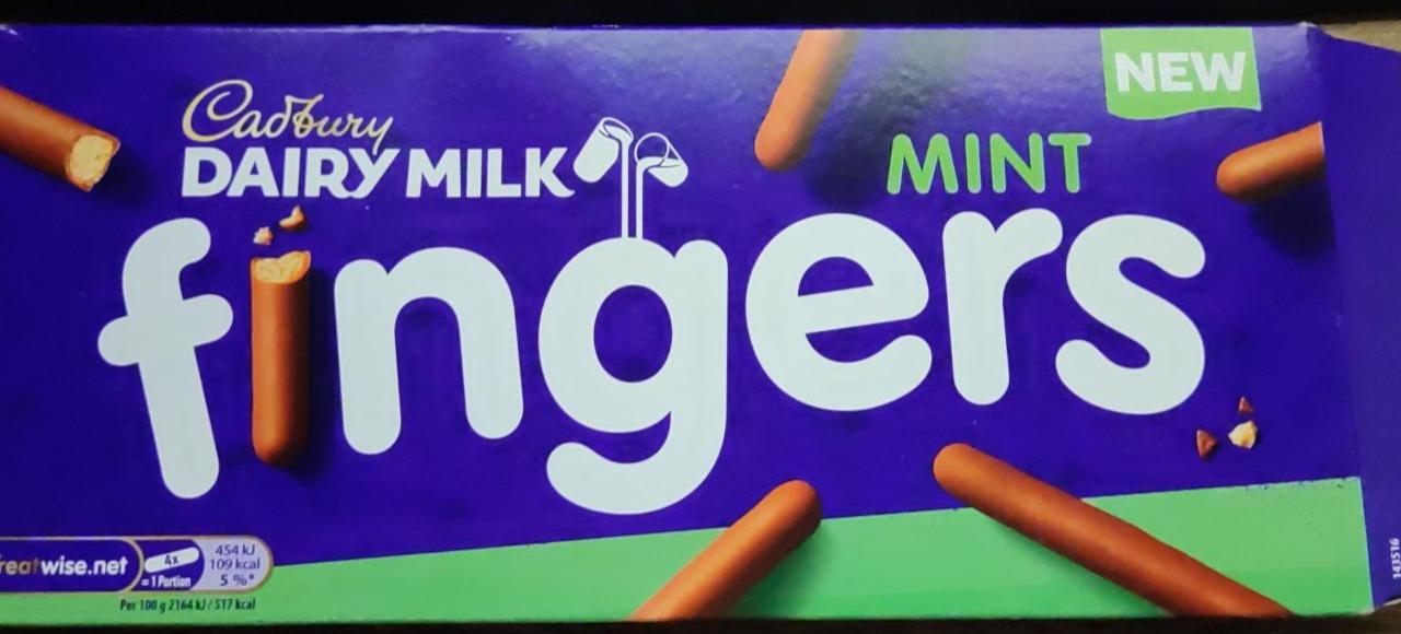 Fotografie - Dairy Milk Mint Fingers Cadbury