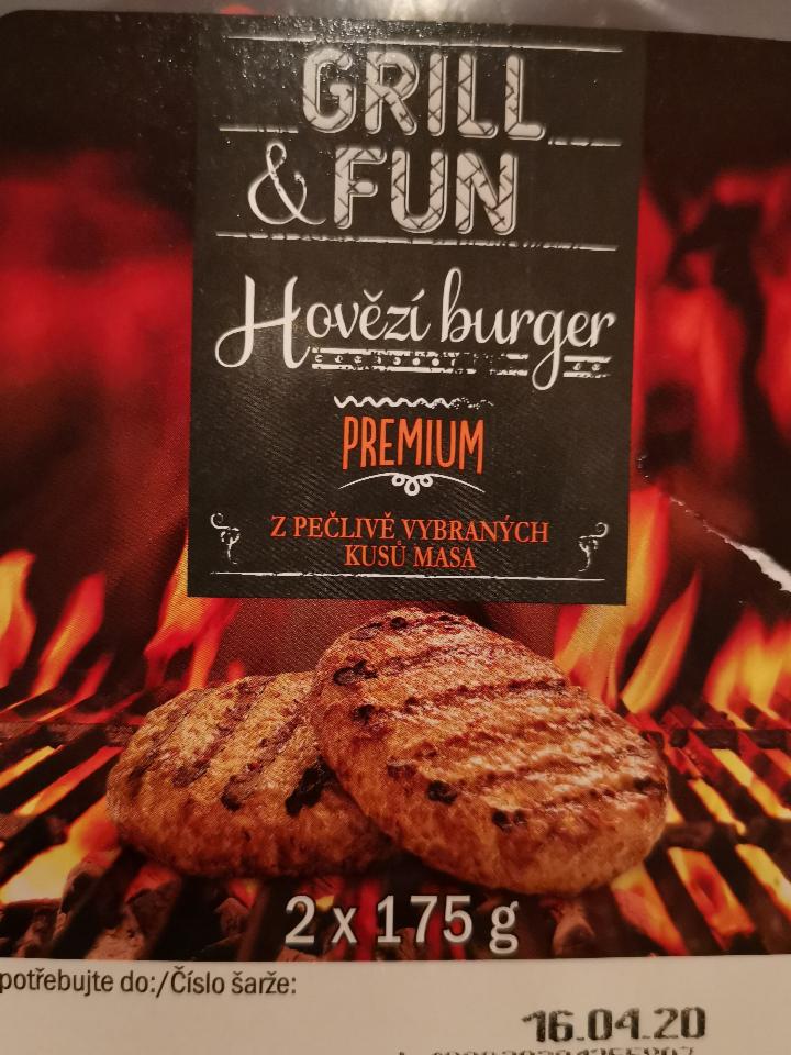 Fotografie - Hovězí burger Premium Grill & Fun