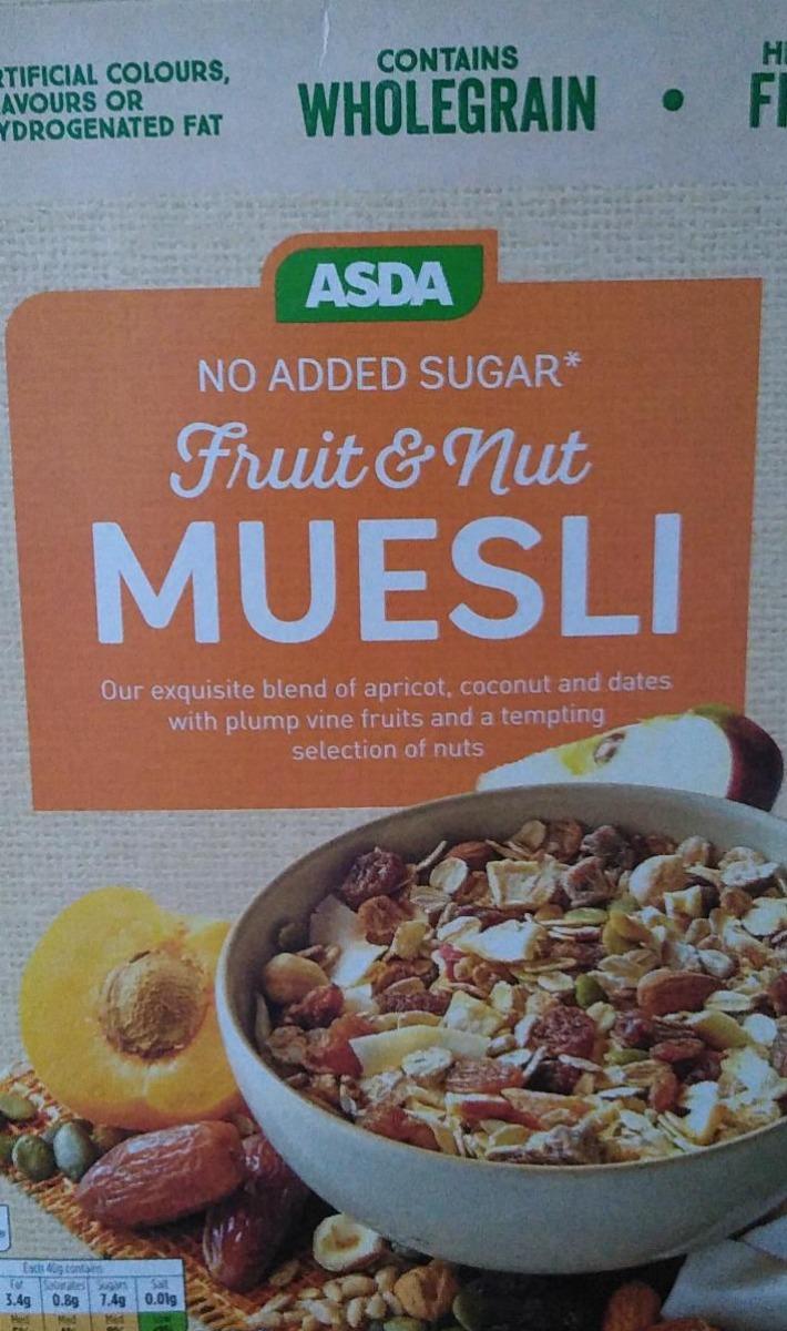 Fotografie - Fruit & Nut Muesli No Added Sugar Asda