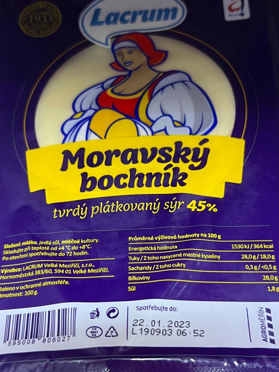 Fotografie - Moravský bochník 45% Lacrum