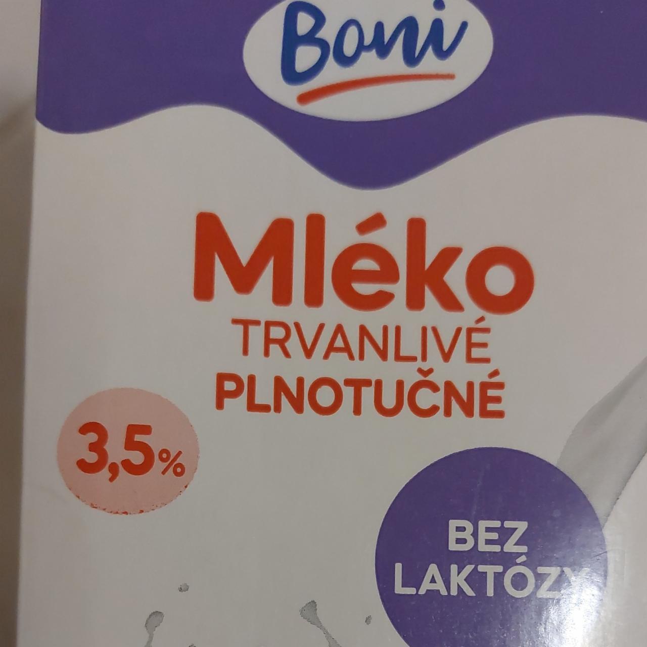 Fotografie - Mléko bez laktózy 3,5% tuku Boni