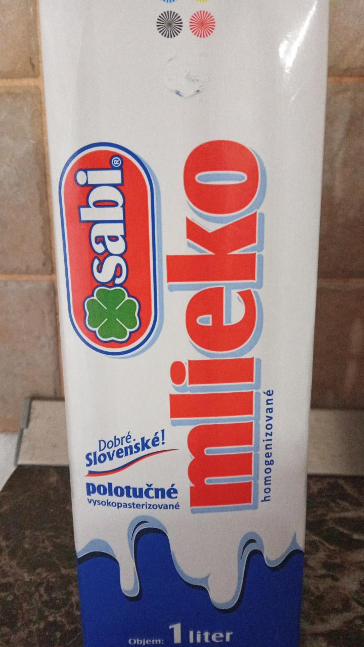 Fotografie - mléko polotučné 1,5% tuku Sabi