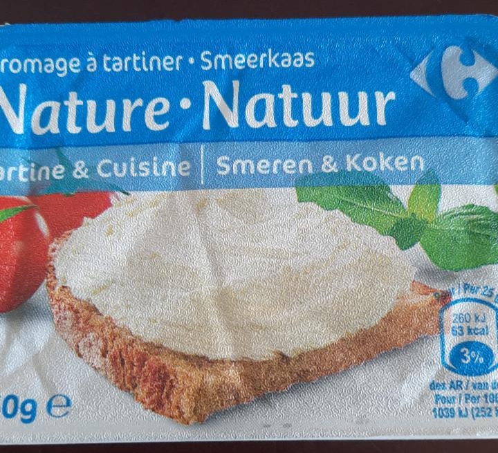 Fotografie - Fromage à tartiner Nature Carrefour