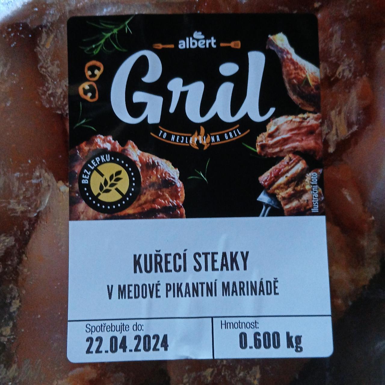 Fotografie - Gril Kuřecí steaky v medové pikantní marinádě Albert