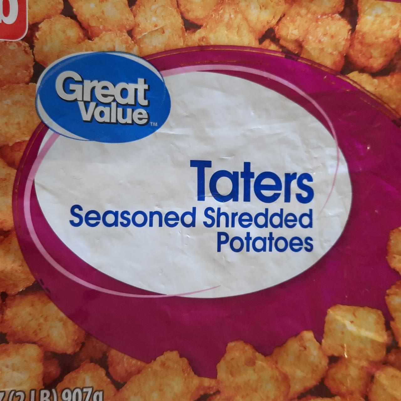 Fotografie - Taters Seasoned Shreded Potatoes Great Value