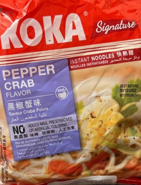 Fotografie - Koka Signature Pepper Crab Instantní nudle