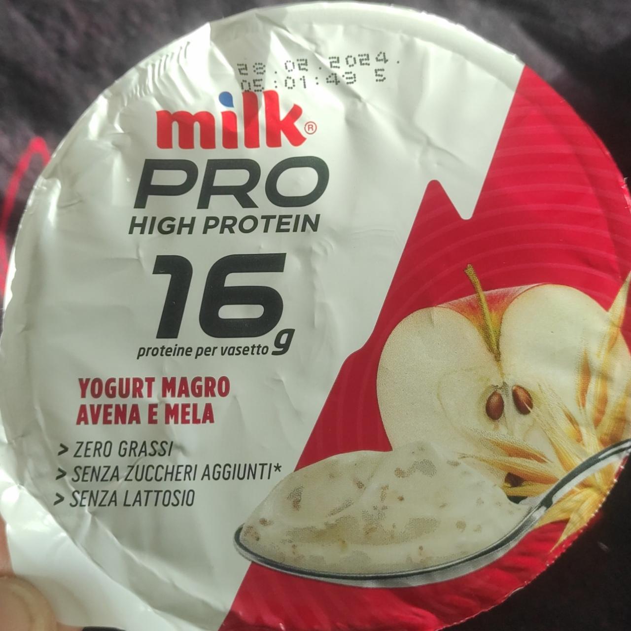 Fotografie - High Protein 16g Yogurt Magro Avena e Mela Milk Pro