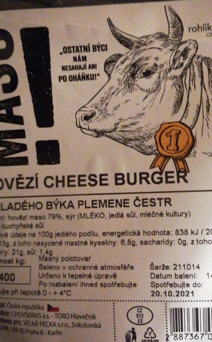 Fotografie - hovězí cheeseburger MASO!