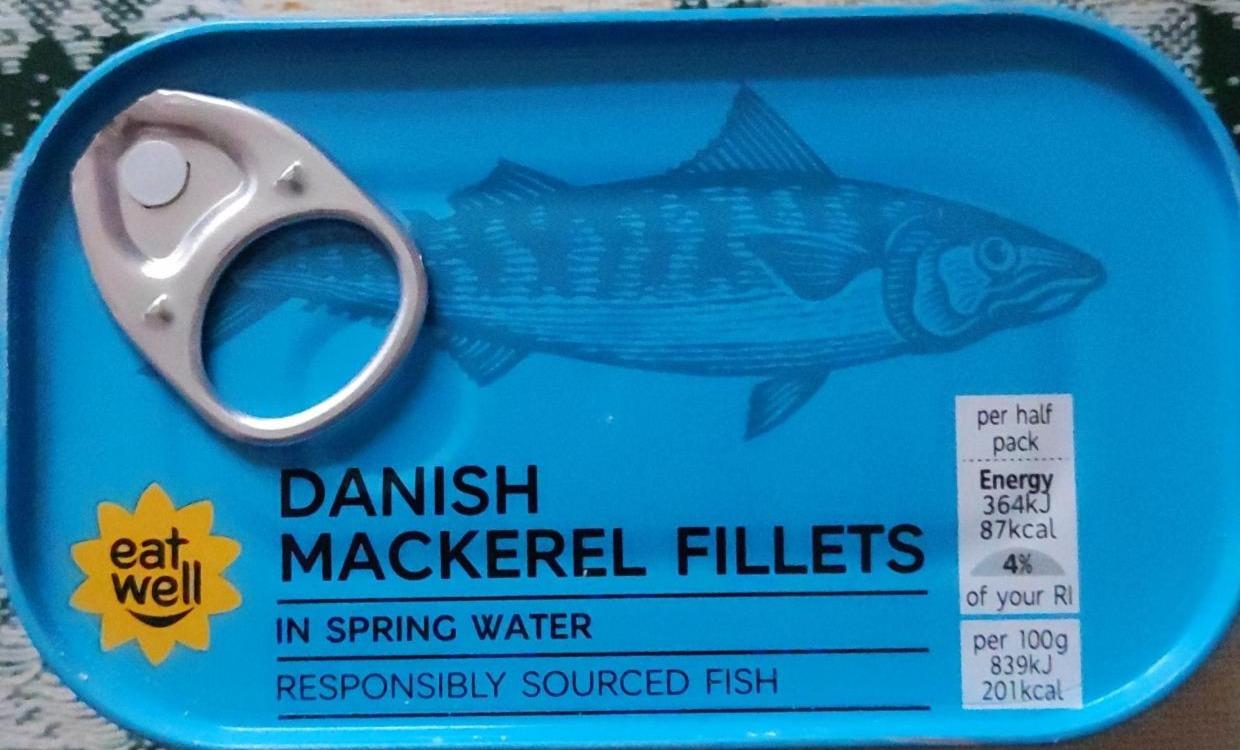 Fotografie - Danish mackerel fillets in Spring Water Eat Well