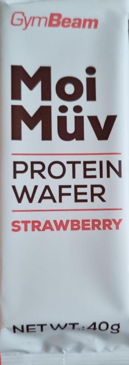 Fotografie - Moi Müv Protein Wafer Strawberry GymBeam