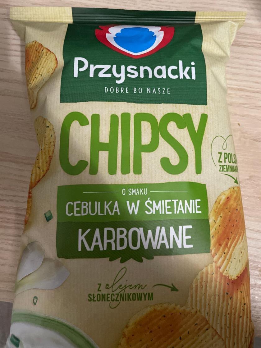 Fotografie - Chipsy karbowane o smaku cebulka w śmietanie Przysnacki