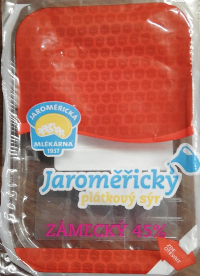 Fotografie - Jaroměřický plátkový sýr zámecký 45% Jaroměřická mlékárna