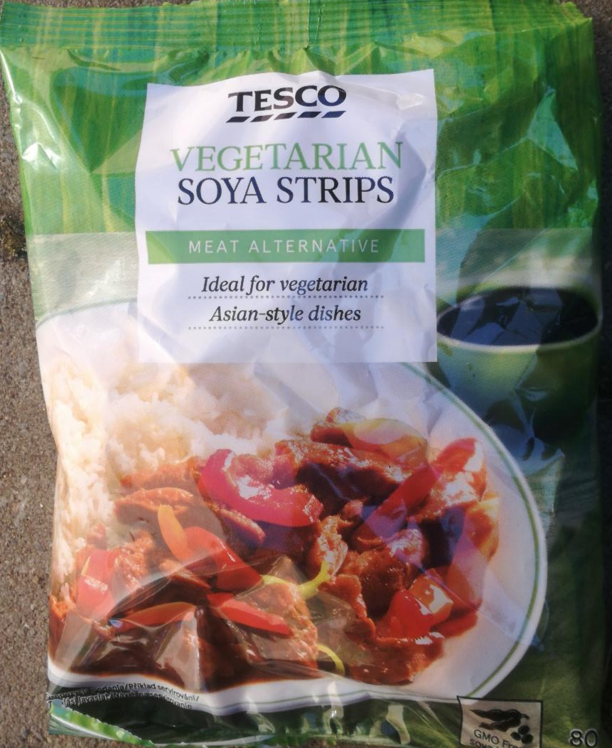 Fotografie - Tesco vegetarian soya strips