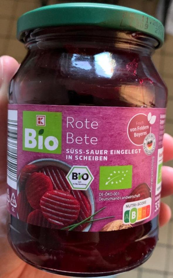 Fotografie - Bio Rote Bete in Scheiben K-Bio