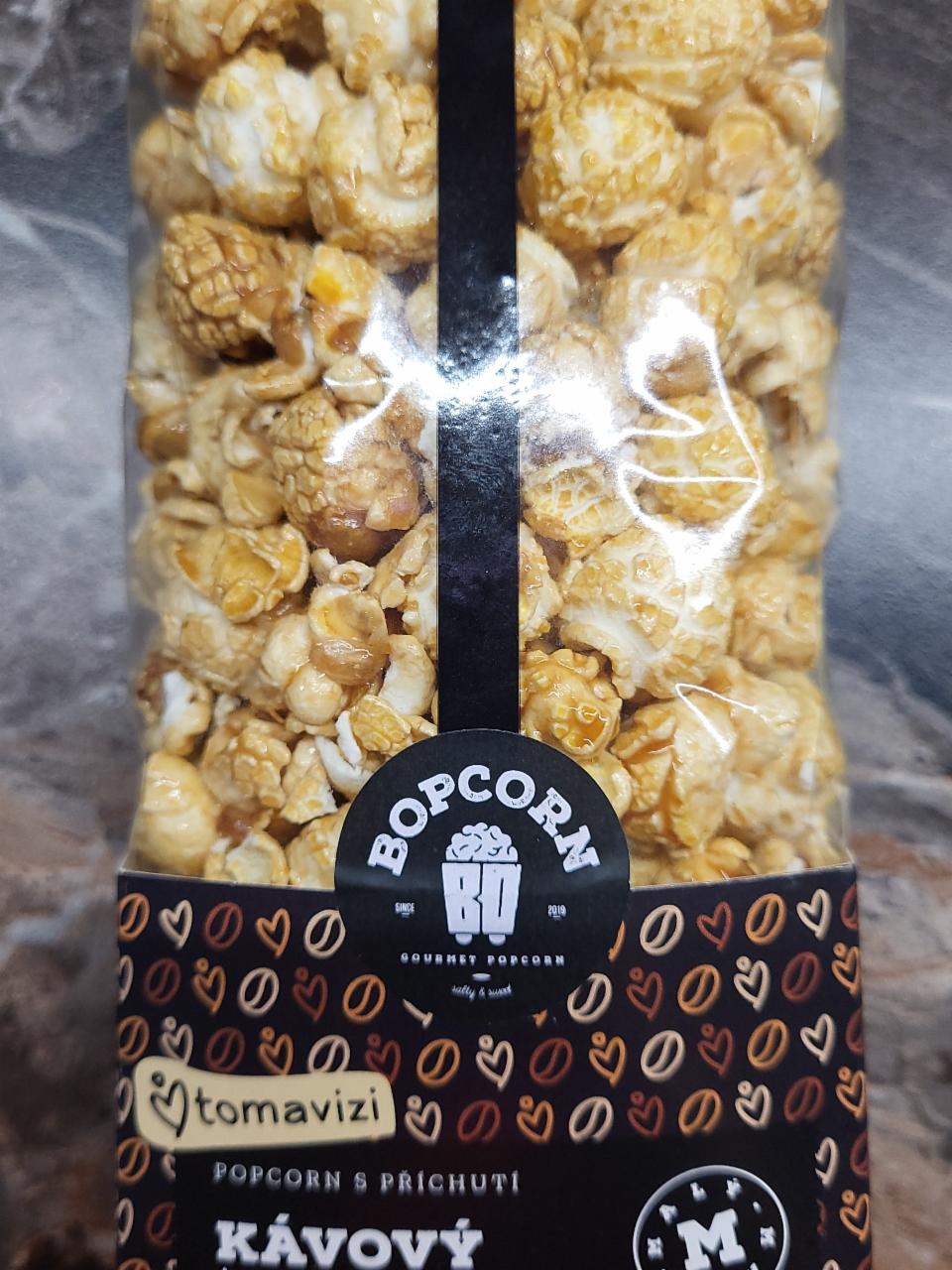 Fotografie - Popcorn s příchutí Kávový tomavizi Bopcorn