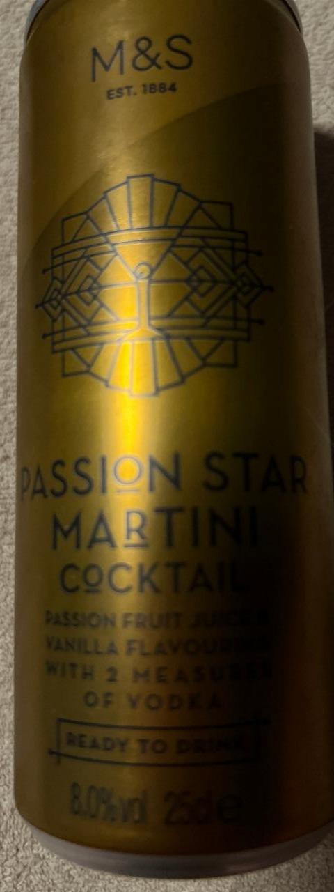 Fotografie - Passion Star Martini Cocktail Marks & Spencer