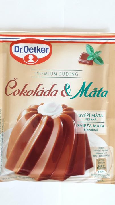Fotografie - Premium Puding čokoláda máta prášek Dr.Oetker