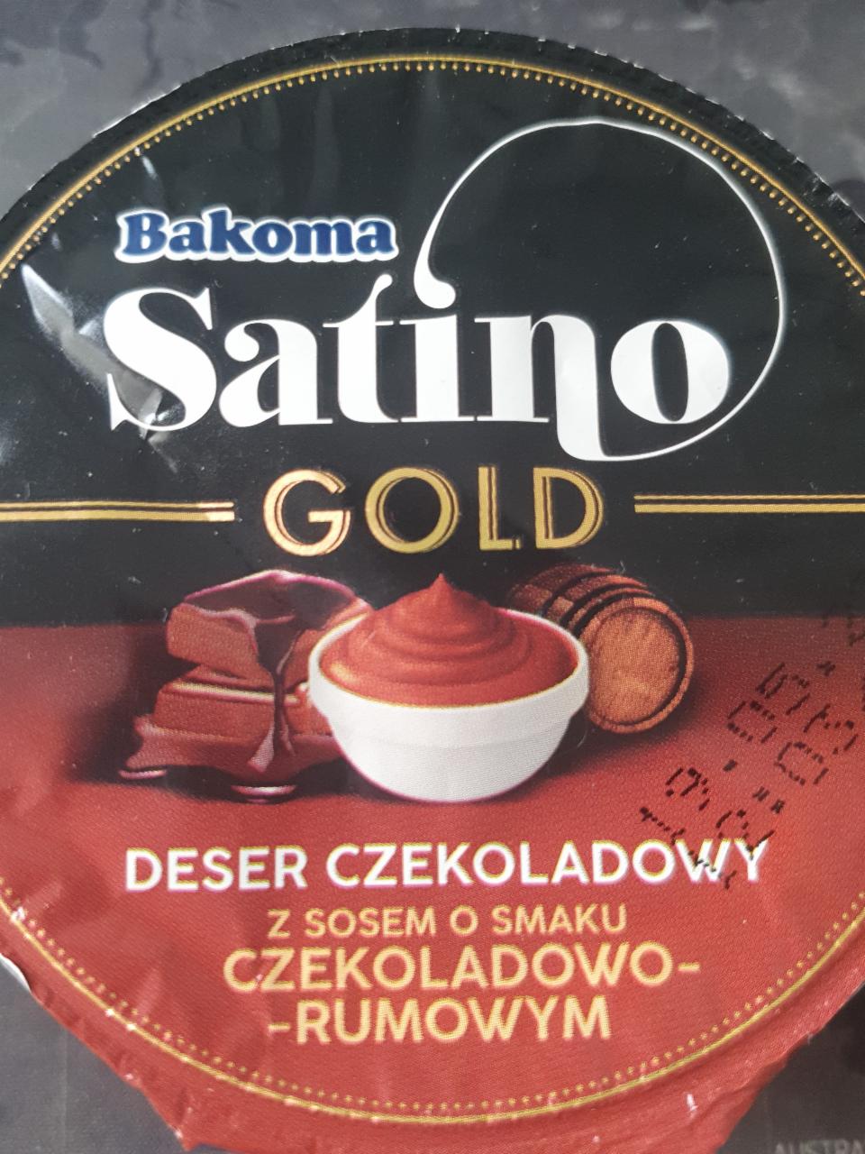 Fotografie - Satino Gold Deser czekoladowy z sosem o smaku czekoladowo-rumowym Bakoma